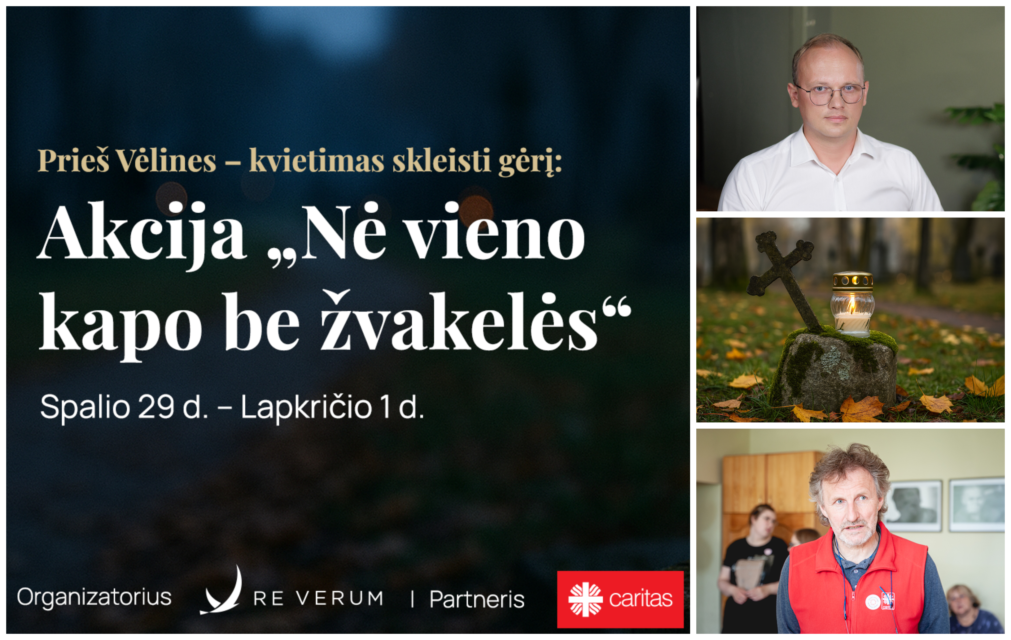 Caritas kviečia jungtis į akciją „Nė vieno kapo be žvakelės“: skelbiame jų dalijimo dienas ir vietas